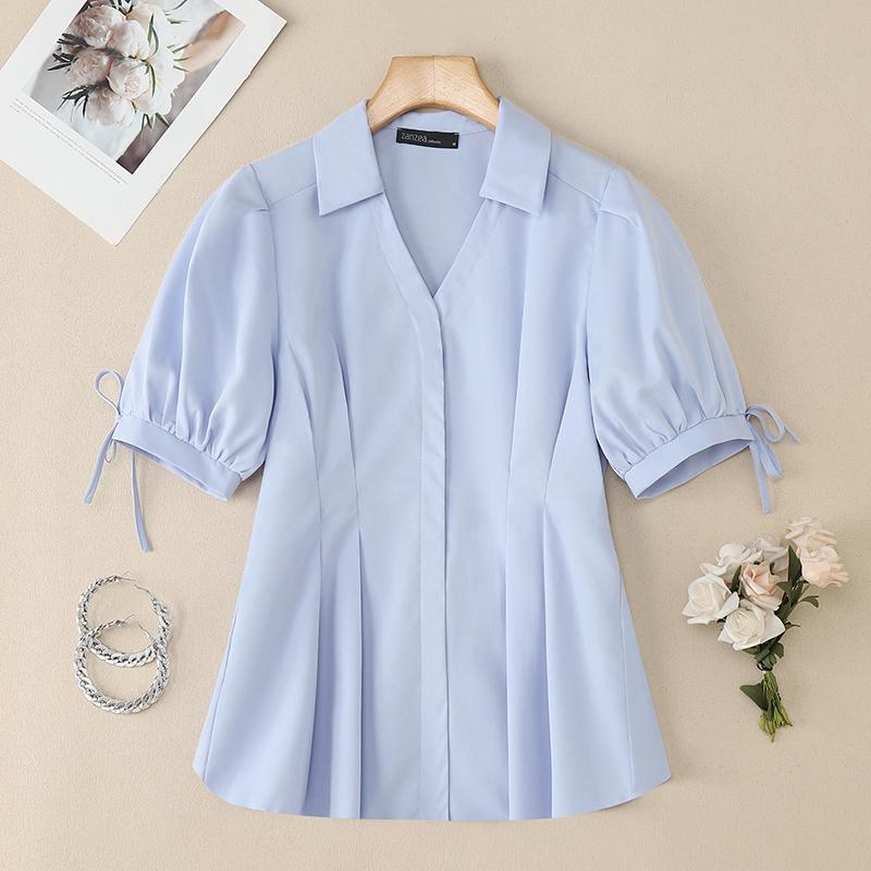 ZANZEA Женская блузка с отложным воротником, летняя, повседневная, с коротким рукавом 5XL синий
ZANZEA Женская блузка с отложным воротником, летняя, повседневная, с коротким рукавом 5XL синий