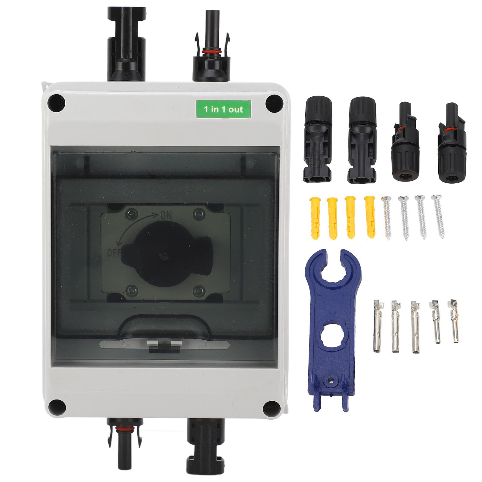 DC1000V 32A Solar DC Disconnect Switch Silver Contacts PC 1 in 1 Out PV DC Isolator Switch for
DC1000V 32A Solar DC Disconnect Switch Silver Contacts PC 1 in 1 Out PV DC Isolator Switch for