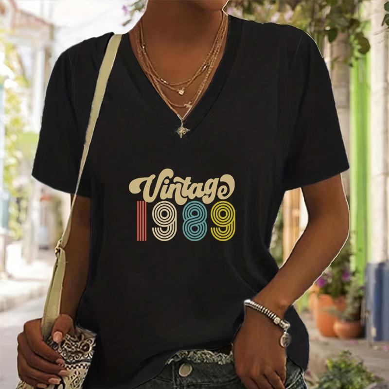 Vneck Shirts Womens Graphic 1980 To 1989 Short Sleeves Funny Artistic Font Printing Shirt Casual 1985 Birthday Tshirt 4XL
Vneck Shirts Womens Graphic 1980 To 1989 Short Sleeves Funny Artistic Font Printing Shirt Casual 1985 Birthday Tshirt 4XL