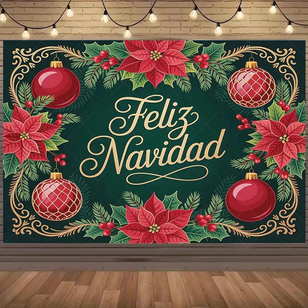Winter Christmas Background Banner Spanish Christmas Party Decoration Xmas Tree Santa Claus Backdrop Supplies Photography Props 90x60 CM
Winter Christmas Background Banner Spanish Christmas Party Decoration Xmas Tree Santa Claus Backdrop Supplies Photography Props 90x60 CM