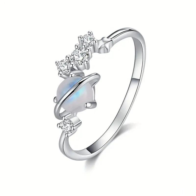 Cao Shi Cosmic Geometric Ring: European & American Style, Imitation Moonstone, Daily Women s Jewelry Size 7
Cao Shi Cosmic Geometric Ring: European & American Style, Imitation Moonstone, Daily Women s Jewelry Size 7