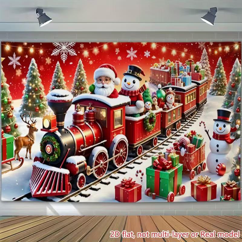 2D Cute Christmas Train Backdrop Santa & Snowman Winter Photoshoot Background 47.2x31.5inch/120*80cm
2D Cute Christmas Train Backdrop Santa & Snowman Winter Photoshoot Background 47.2x31.5inch/120*80cm