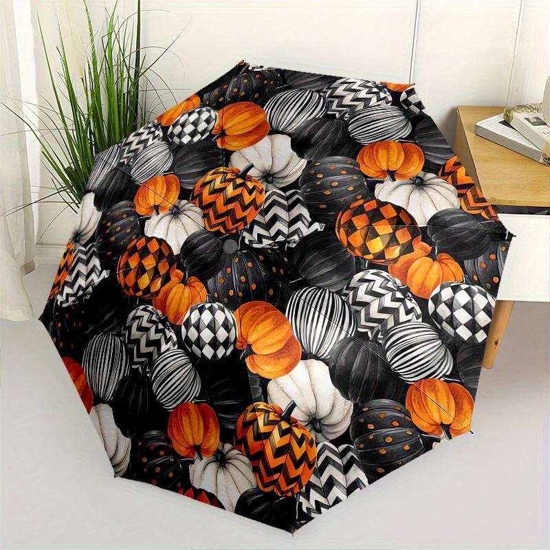 Pumpkin Pattern Halloween Automatic Folding Umbrella Simple 8 Rib Design, Bright Cartoon Pattern, Durable Iron Frame, Suitable For Travel,
Pumpkin Pattern Halloween Automatic Folding Umbrella Simple 8 Rib Design, Bright Cartoon Pattern, Durable Iron Frame, Suitable For Travel,