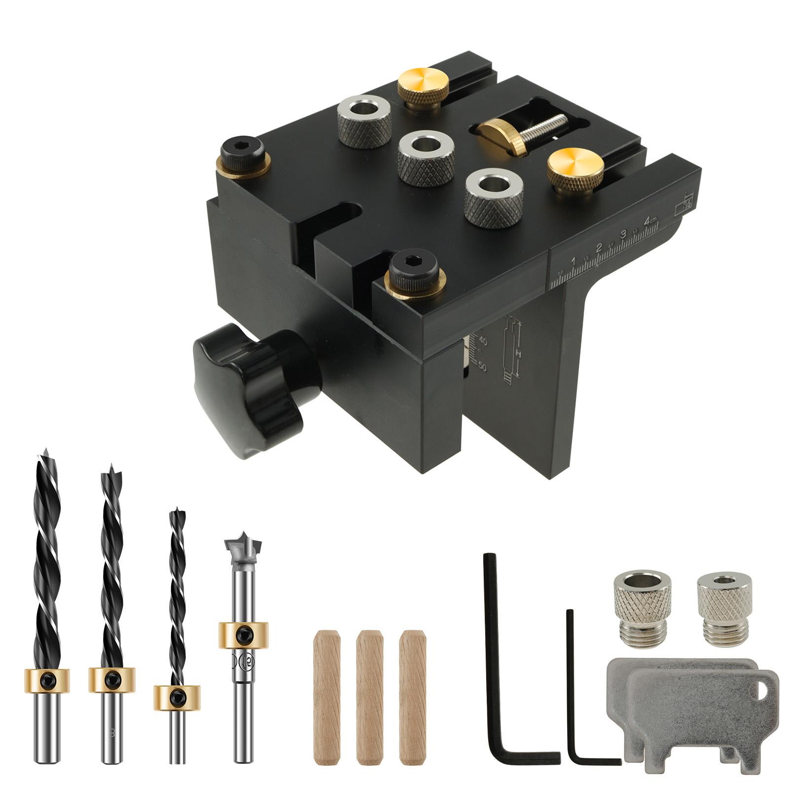 Набор кондукторов для сверления косых отверстий 3 в 1 Регулируемый Деревообработка Деревянный Дюбельный Пуансон Локатор 6/8/10/15 мм Шаблон для сверления дюбельных отверстий
Набор кондукторов для сверления косых отверстий 3 в 1 Регулируемый Деревообработка Деревянный Дюбельный Пуансон Локатор 6/8/10/15 мм Шаблон для сверления дюбельных отверстий