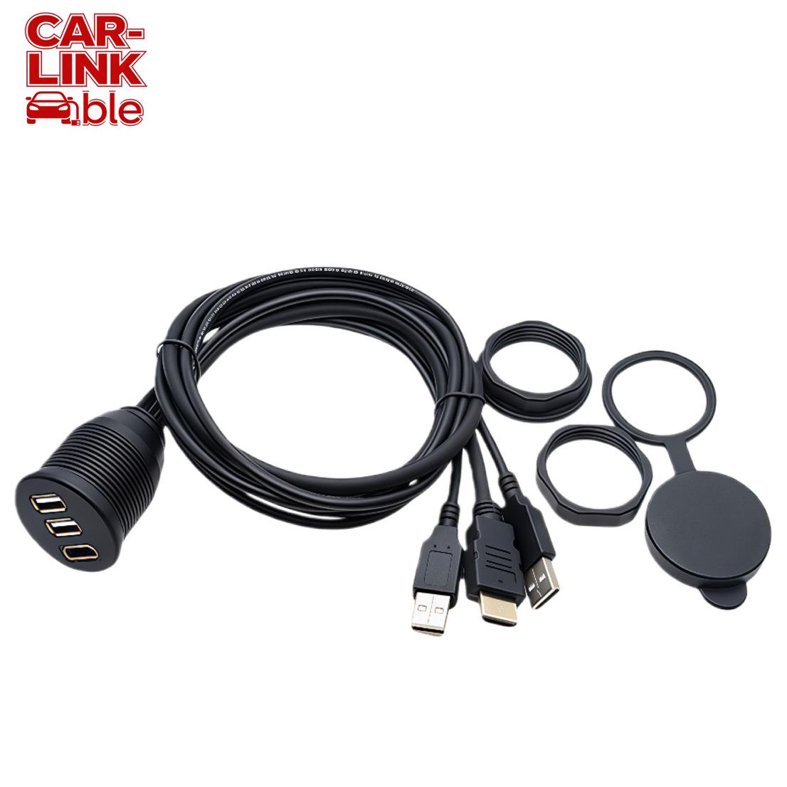 Car & Motorcycle Dual USB 3.0 and HDMI Extension Cable
Car & Motorcycle Dual USB 3.0 and HDMI Extension Cable
