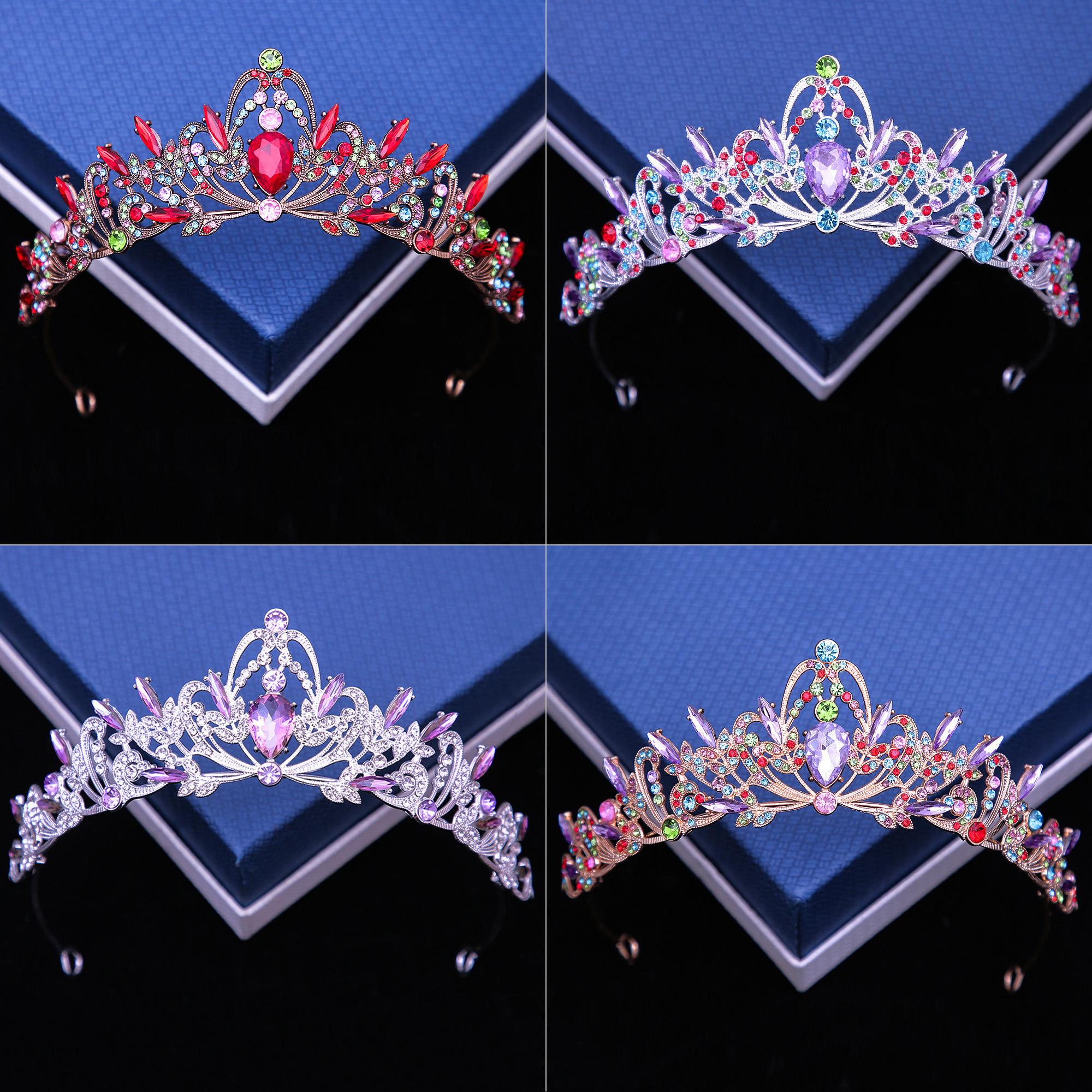 Bridal Headwear Multicolored Ladies Exquisite Dazzling Party Crown Luxurious Birthday Tiaras
Bridal Headwear Multicolored Ladies Exquisite Dazzling Party Crown Luxurious Birthday Tiaras
