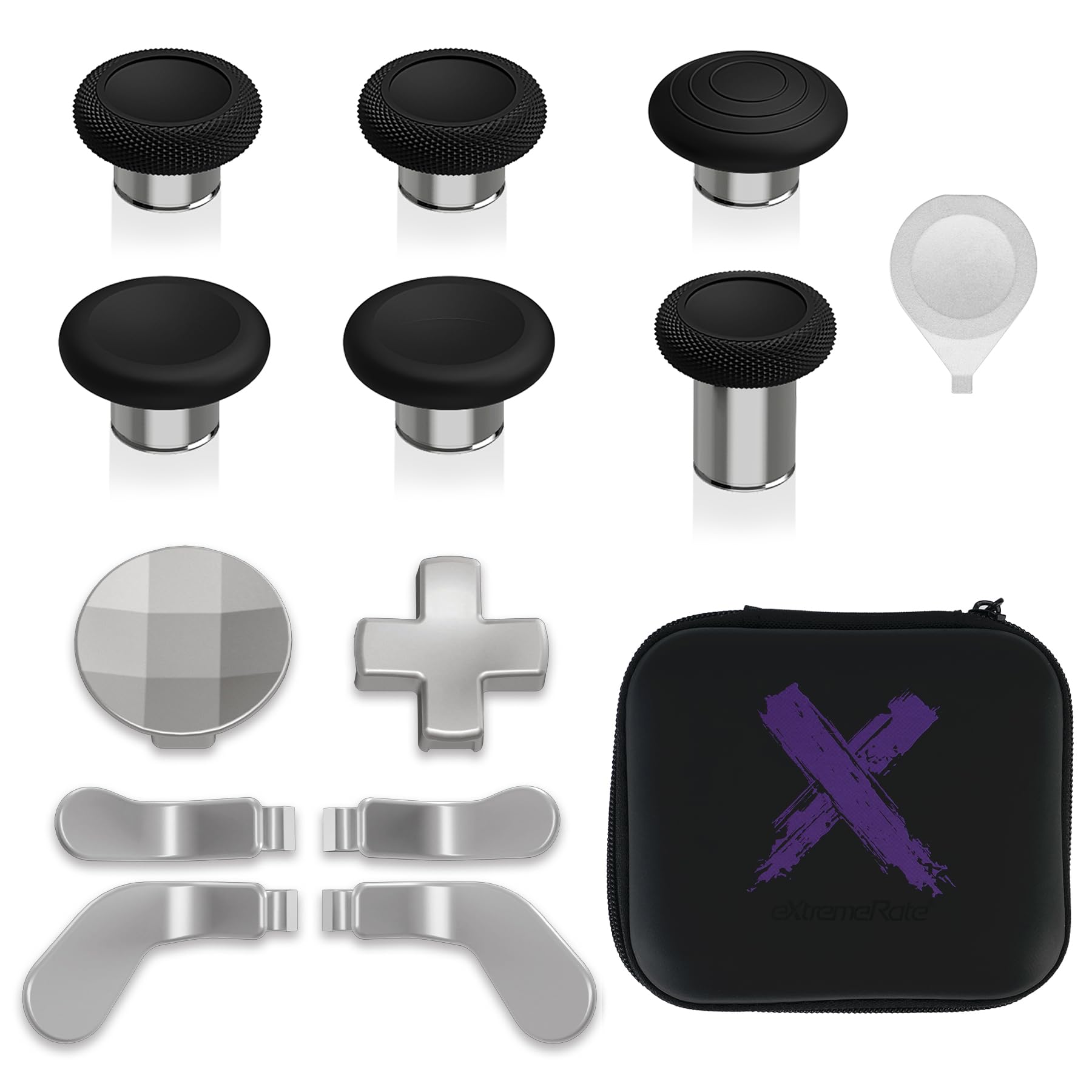 eXtremeRate 13 in 1 Combi Metal Kit for Compatible with Xbox Elite Series 2 6 Metal Thumbsticks Adjustment Tool 2 Directional Keys 4 Back Paddles
eXtremeRate 13 in 1 Combi Metal Kit for Compatible with Xbox Elite Series 2 6 Metal Thumbsticks Adjustment Tool 2 Directional Keys 4 Back Paddles
