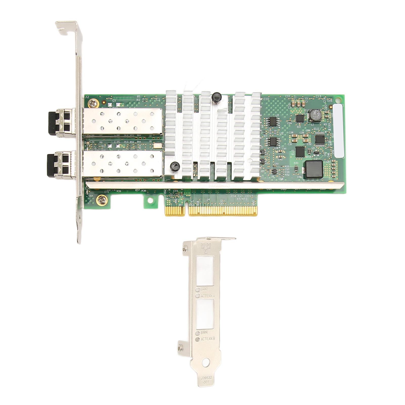 10GB Dual Port SFP PCIe X8 Server Network Card with 2 Fiber Optic Module 82599ES Chip PCIE Network
10GB Dual Port SFP PCIe X8 Server Network Card with 2 Fiber Optic Module 82599ES Chip PCIE Network