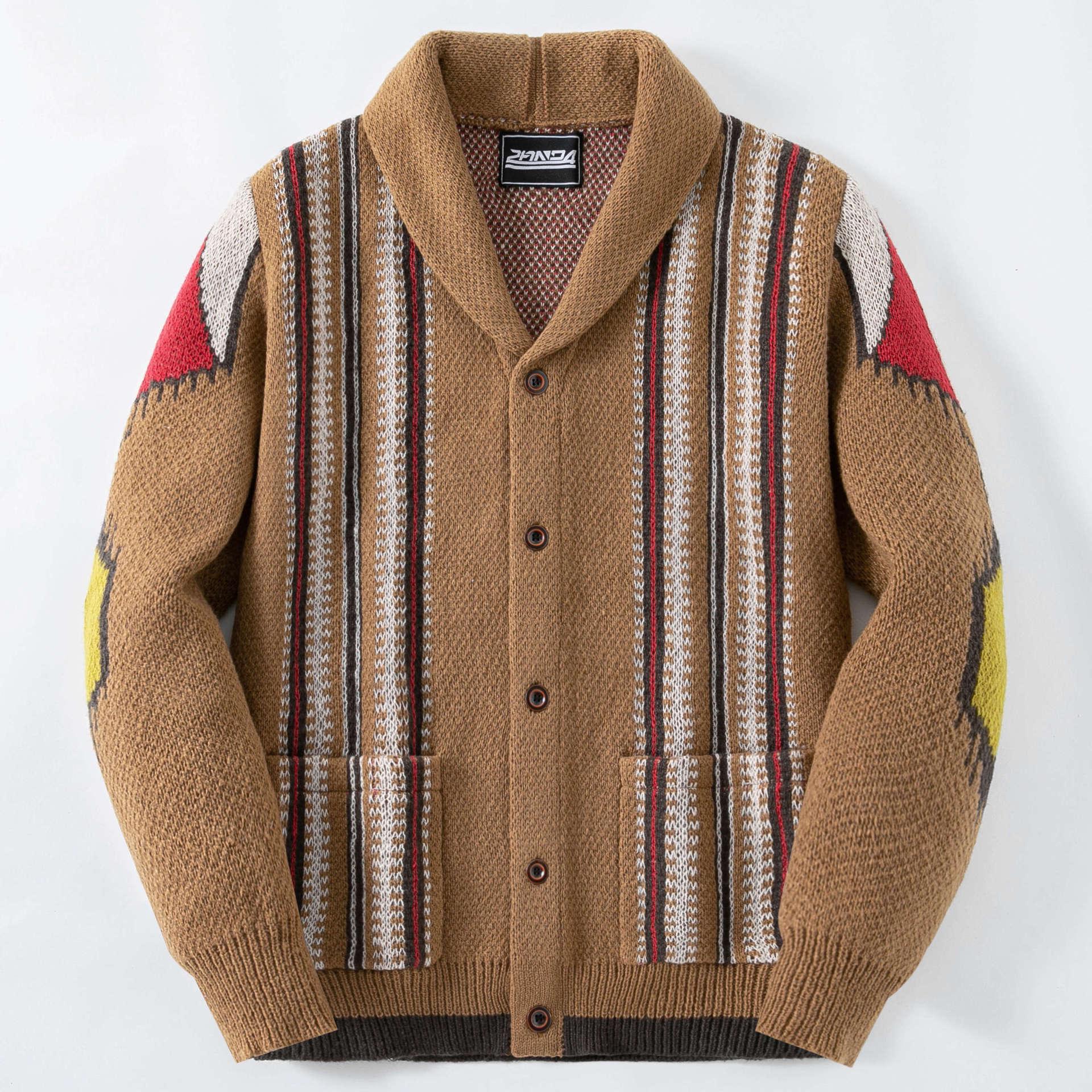 Autumn/Winter Men s Retro Jacquard Cardigan Sweater – Lapel Woolen Knit Jacket (SY0009) M хакі
Autumn/Winter Men s Retro Jacquard Cardigan Sweater – Lapel Woolen Knit Jacket (SY0009) M хакі