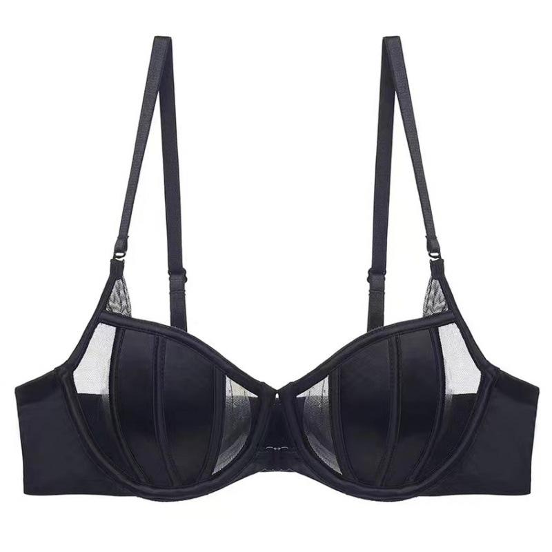 Black Sheer Mesh Balconette Bra with Structured Panels And S чорний
Black Sheer Mesh Balconette Bra with Structured Panels And S чорний