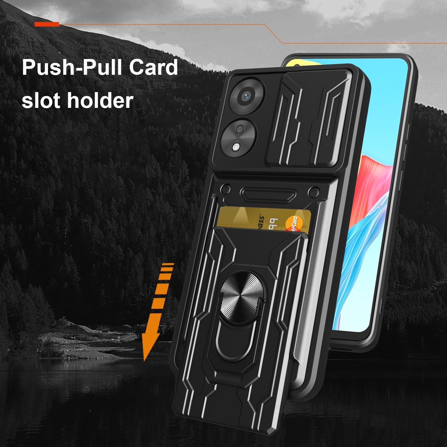For Oppo A78 4G Case PC+TPU Kickstand Phone Back Cover with Camera Slider Blackish Green
For Oppo A78 4G Case PC+TPU Kickstand Phone Back Cover with Camera Slider Blackish Green
