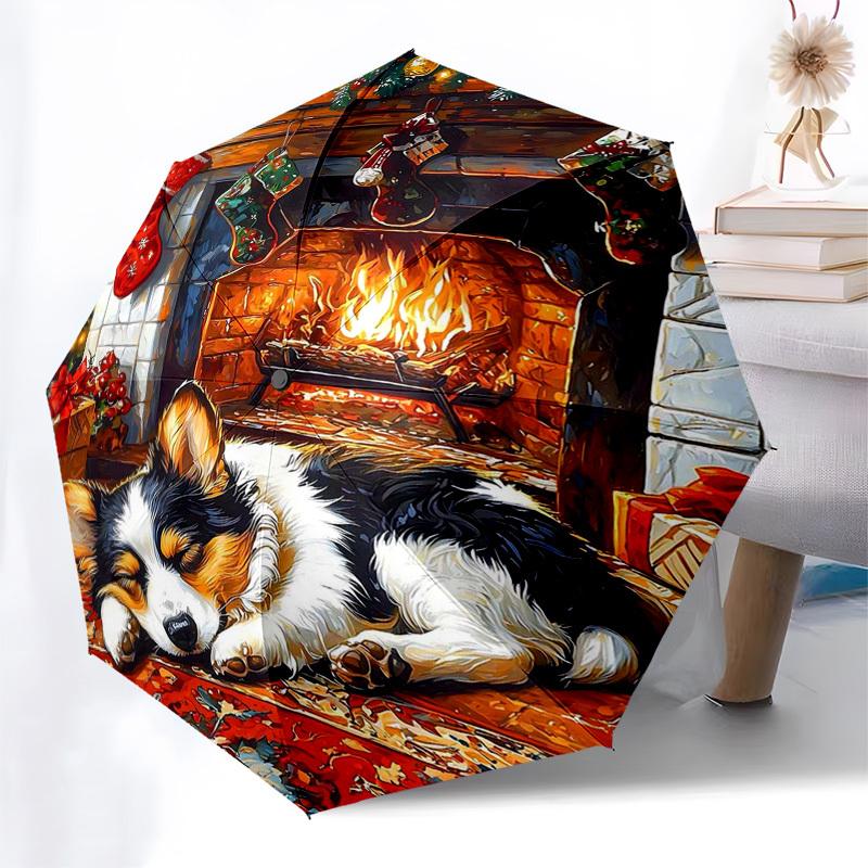 1pc Christmas Festive Folding Umbrella with Holly Leaves Pattern, Auto Open Close, Portable 3-Fold Design, 8-Rib Iron Frame Outdoor Umbrella, Perfect
1pc Christmas Festive Folding Umbrella with Holly Leaves Pattern, Auto Open Close, Portable 3-Fold Design, 8-Rib Iron Frame Outdoor Umbrella, Perfect