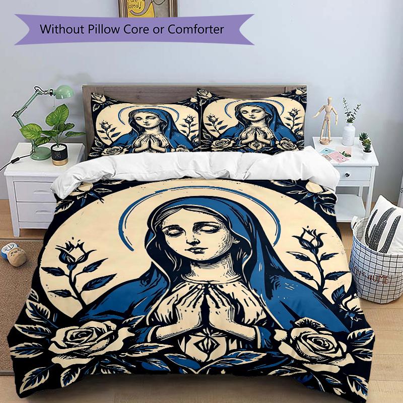 3pcs Prayerful Serenity Printed Duvet Cover Set (1 * Cover+2 * Pillowcase, Without Core), Home Bedroom, Guest Room, Dormitory Decoration Items 135x200cm
3pcs Prayerful Serenity Printed Duvet Cover Set (1 * Cover+2 * Pillowcase, Without Core), Home Bedroom, Guest Room, Dormitory Decoration Items 135x200cm