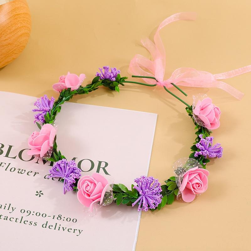 Flower Wreath Headband Simulation Floral Hair Hoop Ribbon Hairband Floral Wedding Garland Headdress For Beach Parties Weddings
Flower Wreath Headband Simulation Floral Hair Hoop Ribbon Hairband Floral Wedding Garland Headdress For Beach Parties Weddings