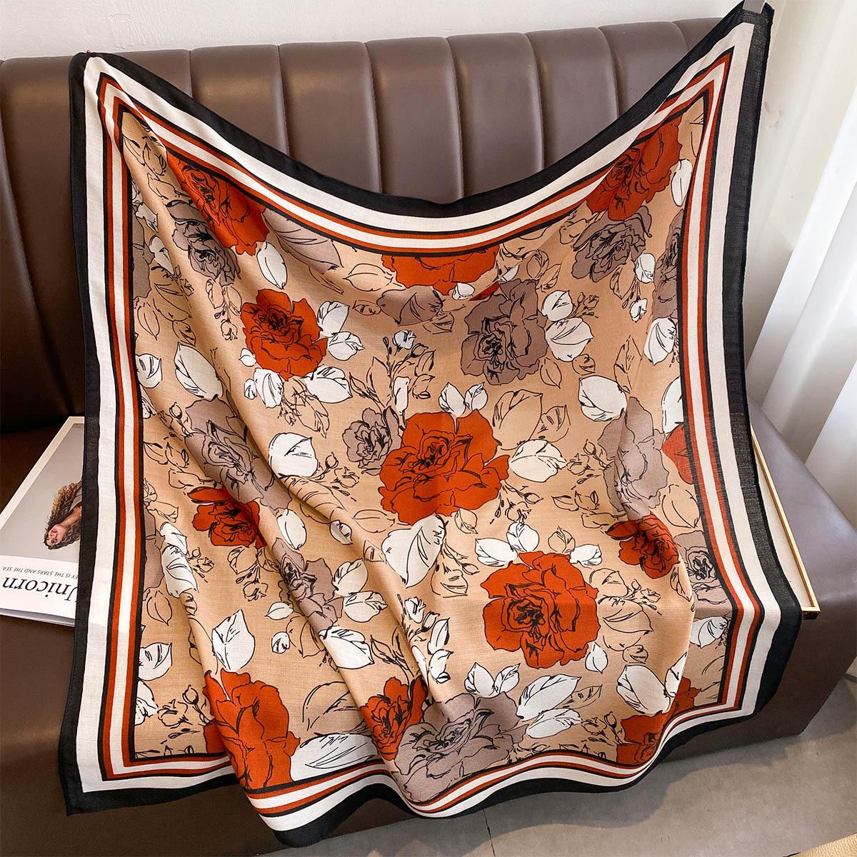 90*90cm Retro Printed Square Scarf Women Imitation Silk Scarves Bandanas Luxury Beach Shawl Wraps Elegant Hijab Neckerchief
90*90cm Retro Printed Square Scarf Women Imitation Silk Scarves Bandanas Luxury Beach Shawl Wraps Elegant Hijab Neckerchief