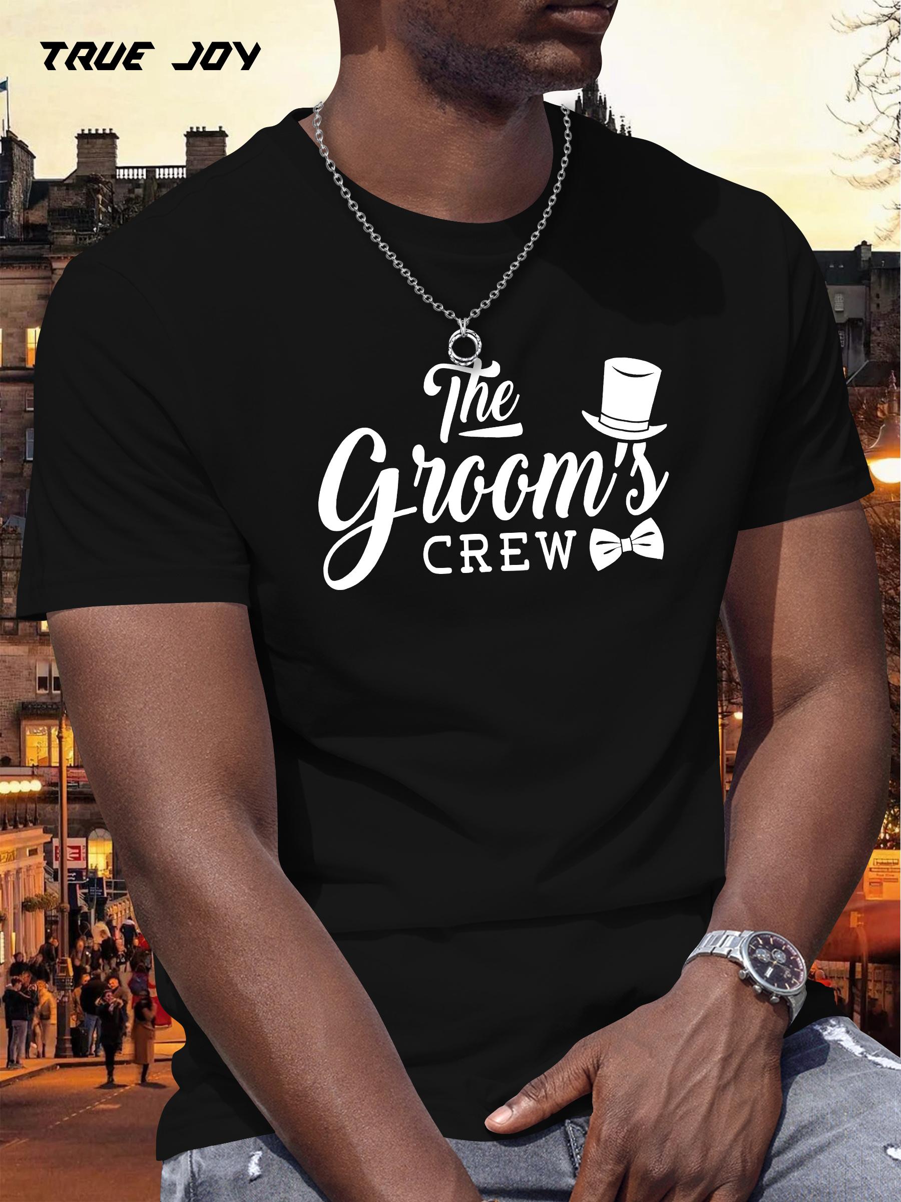 The Groom s Crew Graphic Print T-shirt - Casual Short Sleeve Round Neck Summer Tee with Top Hat Design XXL
The Groom s Crew Graphic Print T-shirt - Casual Short Sleeve Round Neck Summer Tee with Top Hat Design XXL