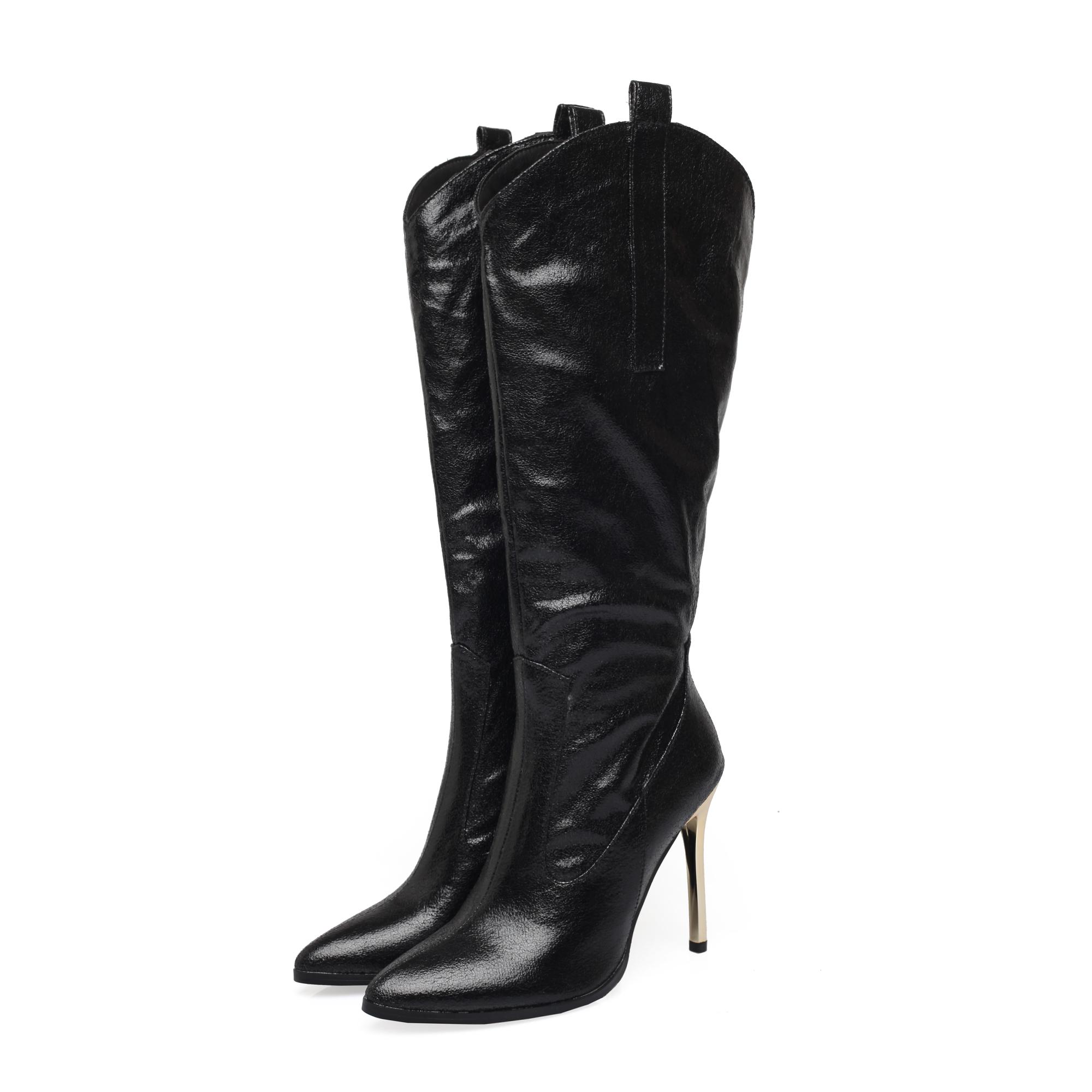 Silver Gold Black Women s Western Boots Cowboy Knee High Boots Stiletto for Wide Calf Pointed Toe 11cm High Heels Shoes 9.5 чорний
Silver Gold Black Women s Western Boots Cowboy Knee High Boots Stiletto for Wide Calf Pointed Toe 11cm High Heels Shoes 9.5 чорний