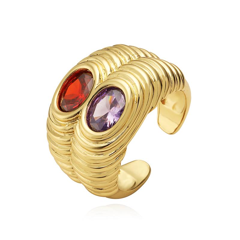 HECHENG Adjustable Opening High Luxury Spiral Croissant Texture Setting Colourful CZ Stones Ladies Gift Wedding Ring resizable
HECHENG Adjustable Opening High Luxury Spiral Croissant Texture Setting Colourful CZ Stones Ladies Gift Wedding Ring resizable