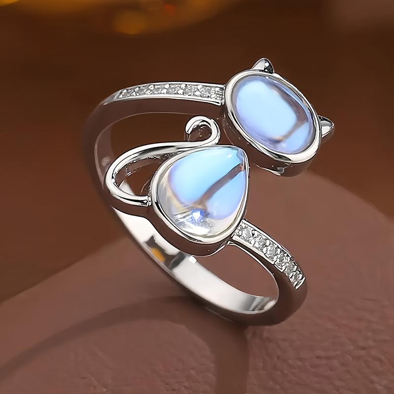 Huitan Cute Imitation Opal Cat Opening Rings for Women Copper Color Exquisite Daily Wear Finger-rings Shiny CZ Statement Zircon resizable
Huitan Cute Imitation Opal Cat Opening Rings for Women Copper Color Exquisite Daily Wear Finger-rings Shiny CZ Statement Zircon resizable