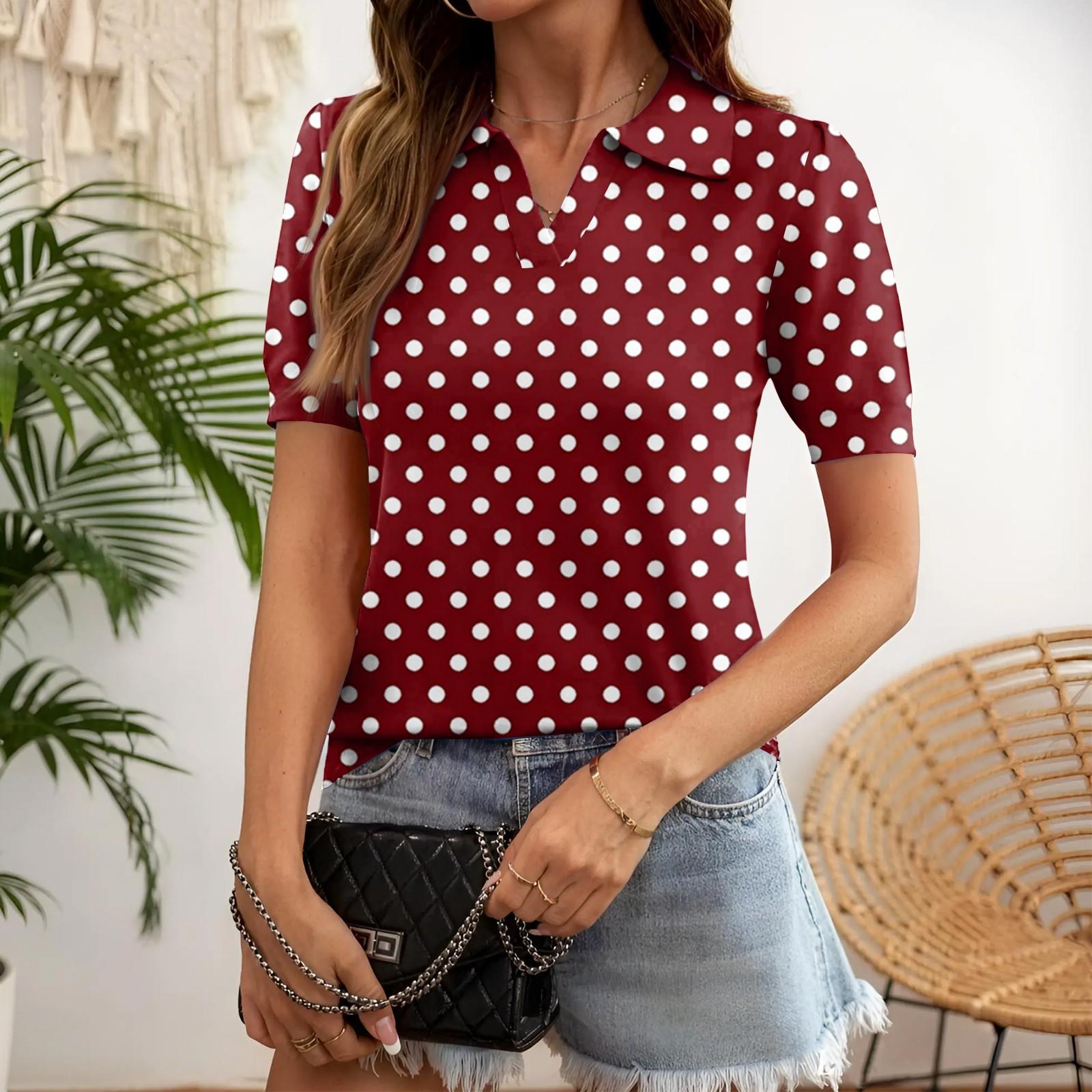 Short Sleeve Blouses for Women Classic Polka Dot Design Comfortable Fit Women s Short Sleeve Tops for Everyday Wear Womens Short Sleeve Blouses XXL винний
Short Sleeve Blouses for Women Classic Polka Dot Design Comfortable Fit Women s Short Sleeve Tops for Everyday Wear Womens Short Sleeve Blouses XXL винний