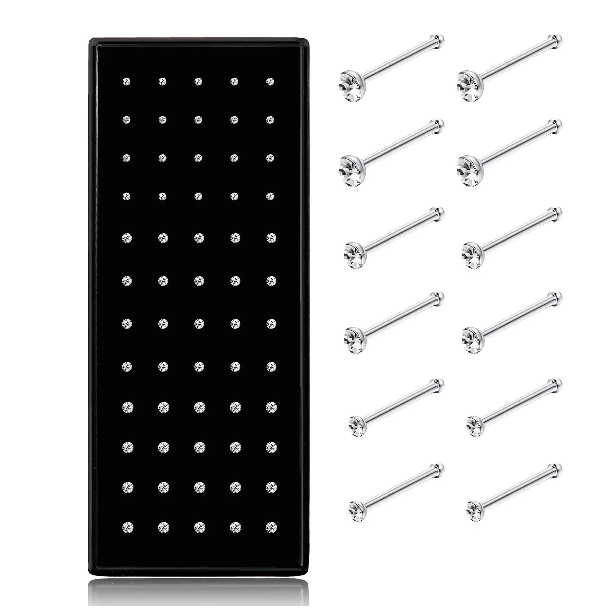 Bobisty 60pcs Stainless Steel Nose Studs Rings Set Piercing Nostril Body Jewelry for Woman Men 20G-22G Body Piercing Jewelry
Bobisty 60pcs Stainless Steel Nose Studs Rings Set Piercing Nostril Body Jewelry for Woman Men 20G-22G Body Piercing Jewelry