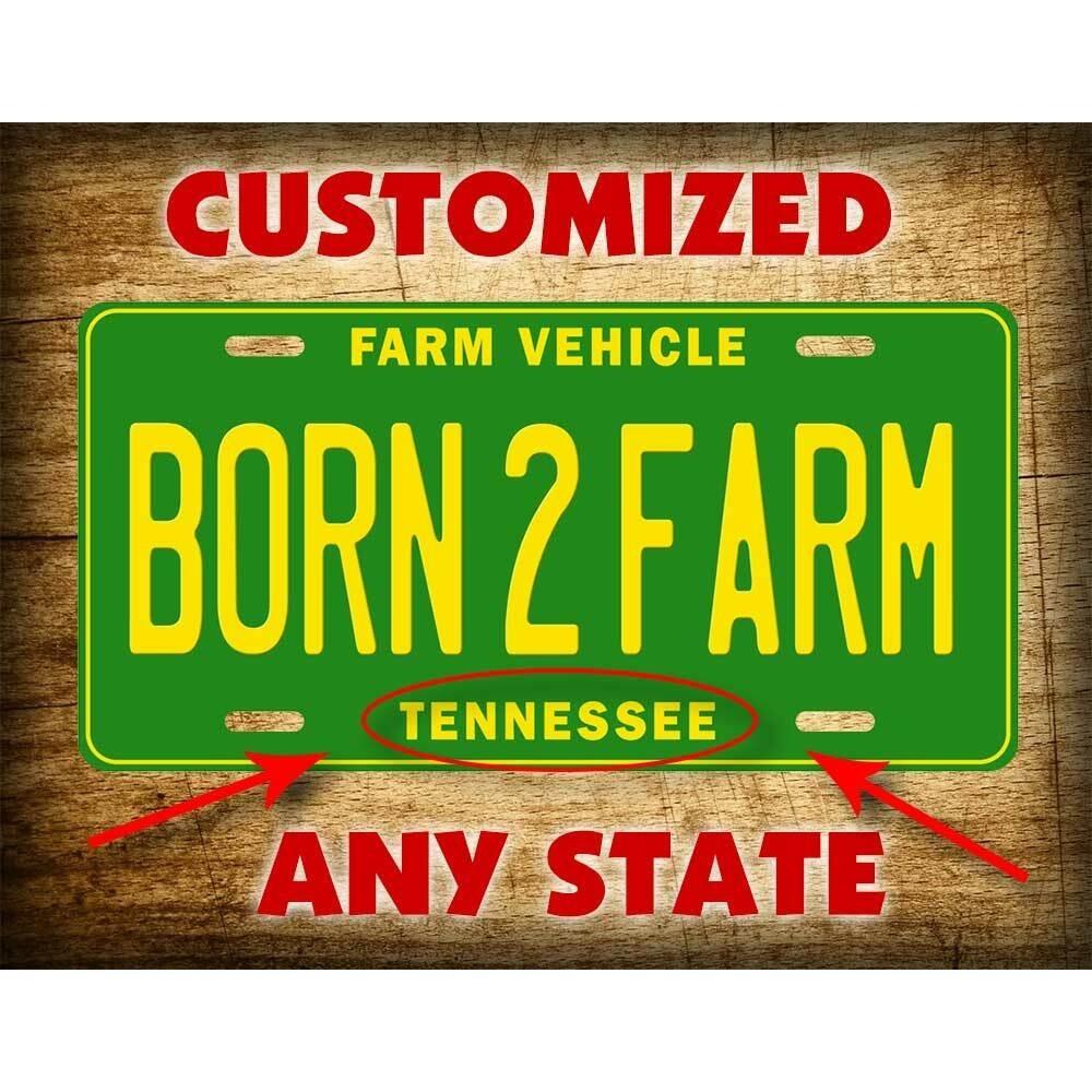 Customizable Farm License Plate BORN2FARM Green Yellow Tractor Metal Tin Sign Wall Decor білий
Customizable Farm License Plate BORN2FARM Green Yellow Tractor Metal Tin Sign Wall Decor білий