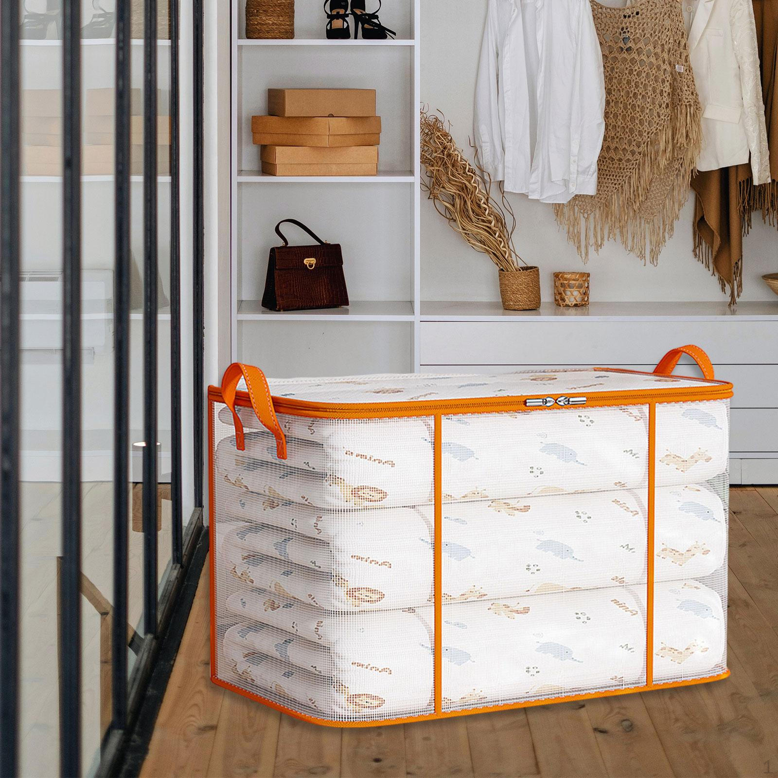 Clothing Storage Bag Moving Durability Quilts Organization with Carrying Handle for Blankets 60cmx40cmx35cm
Clothing Storage Bag Moving Durability Quilts Organization with Carrying Handle for Blankets 60cmx40cmx35cm