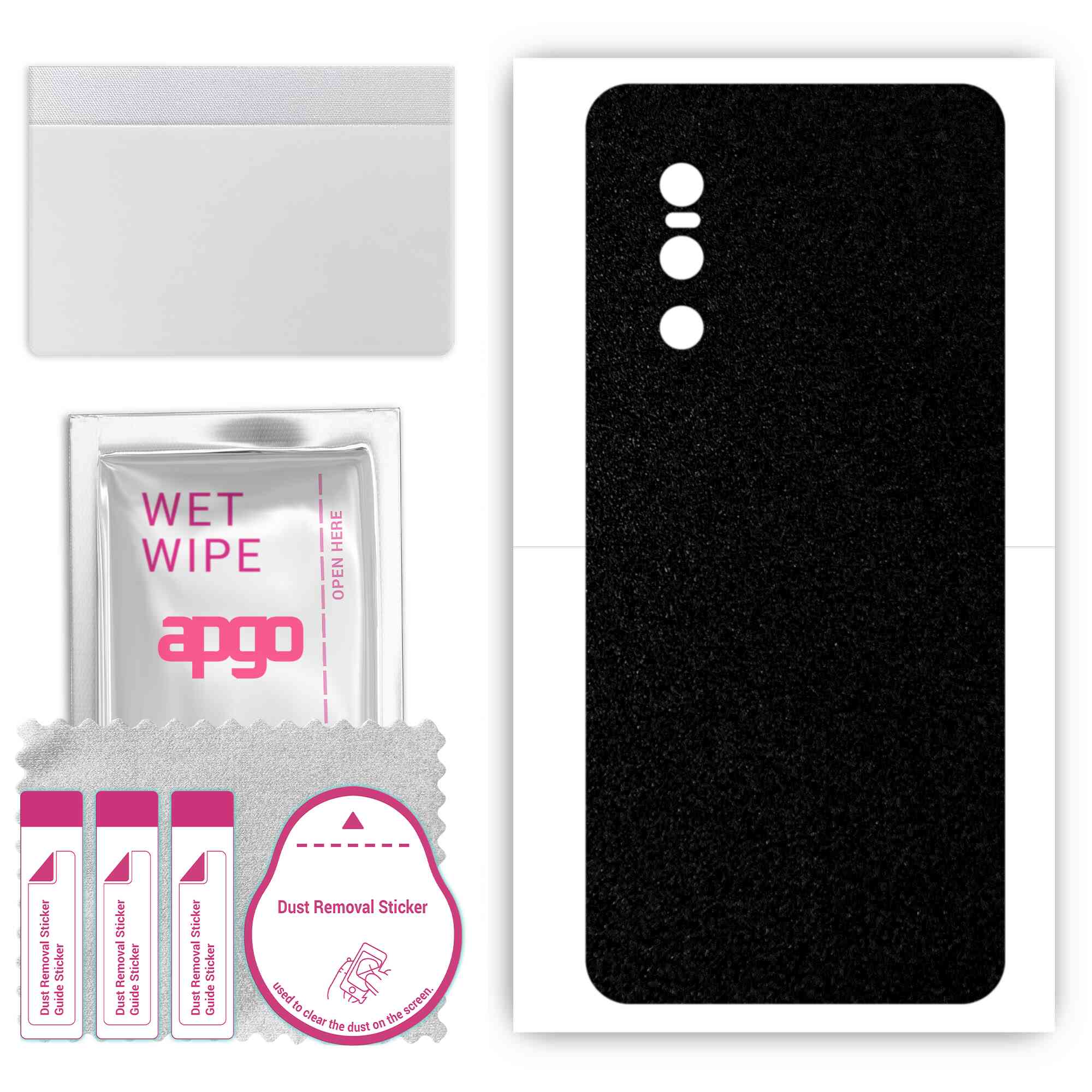 apgo Protective Skin Sticker for the back compatible with vivo X27, Wrap Film, Foil, Vinyl - Pattern Matte Black
apgo Protective Skin Sticker for the back compatible with vivo X27, Wrap Film, Foil, Vinyl - Pattern Matte Black