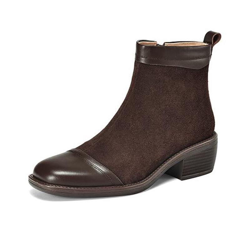 Krazing Pot Cow Skin Cow Suede Winter Square Toe Thick Heels Chelsea Fashion Boots Women Zipper Patch Work Women Ankle Boots 43
Krazing Pot Cow Skin Cow Suede Winter Square Toe Thick Heels Chelsea Fashion Boots Women Zipper Patch Work Women Ankle Boots 43