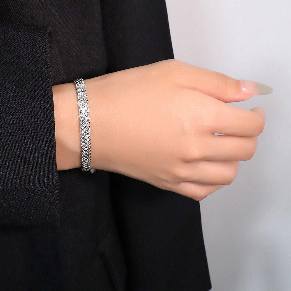 Multilayer Simple Charm Bracelet Jewelry 925 Silver Bangle Friends Birthday Gift серебряный
Multilayer Simple Charm Bracelet Jewelry 925 Silver Bangle Friends Birthday Gift серебряный