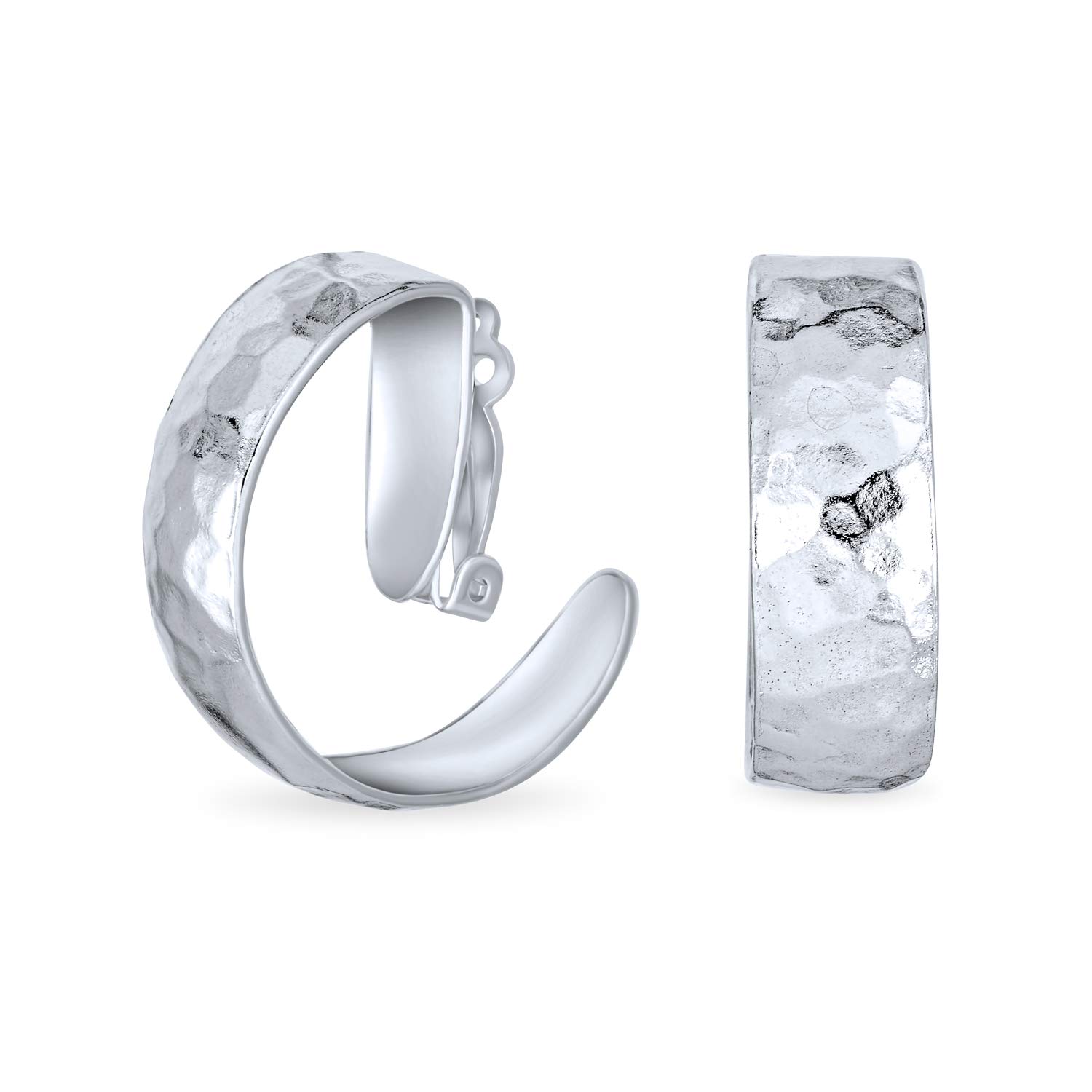Teen Sterling Silver Clip Hammered Hoop Earrings Matte Textured Large Wide Clip Ears Women s .925 Non-pierced
Teen Sterling Silver Clip Hammered Hoop Earrings Matte Textured Large Wide Clip Ears Women s .925 Non-pierced