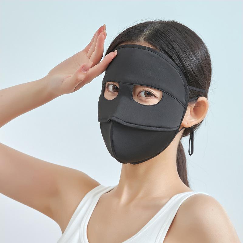 New full-face UV protection mask, panda style, enlarged for all-around sun protection 5213-Night Black
New full-face UV protection mask, panda style, enlarged for all-around sun protection 5213-Night Black