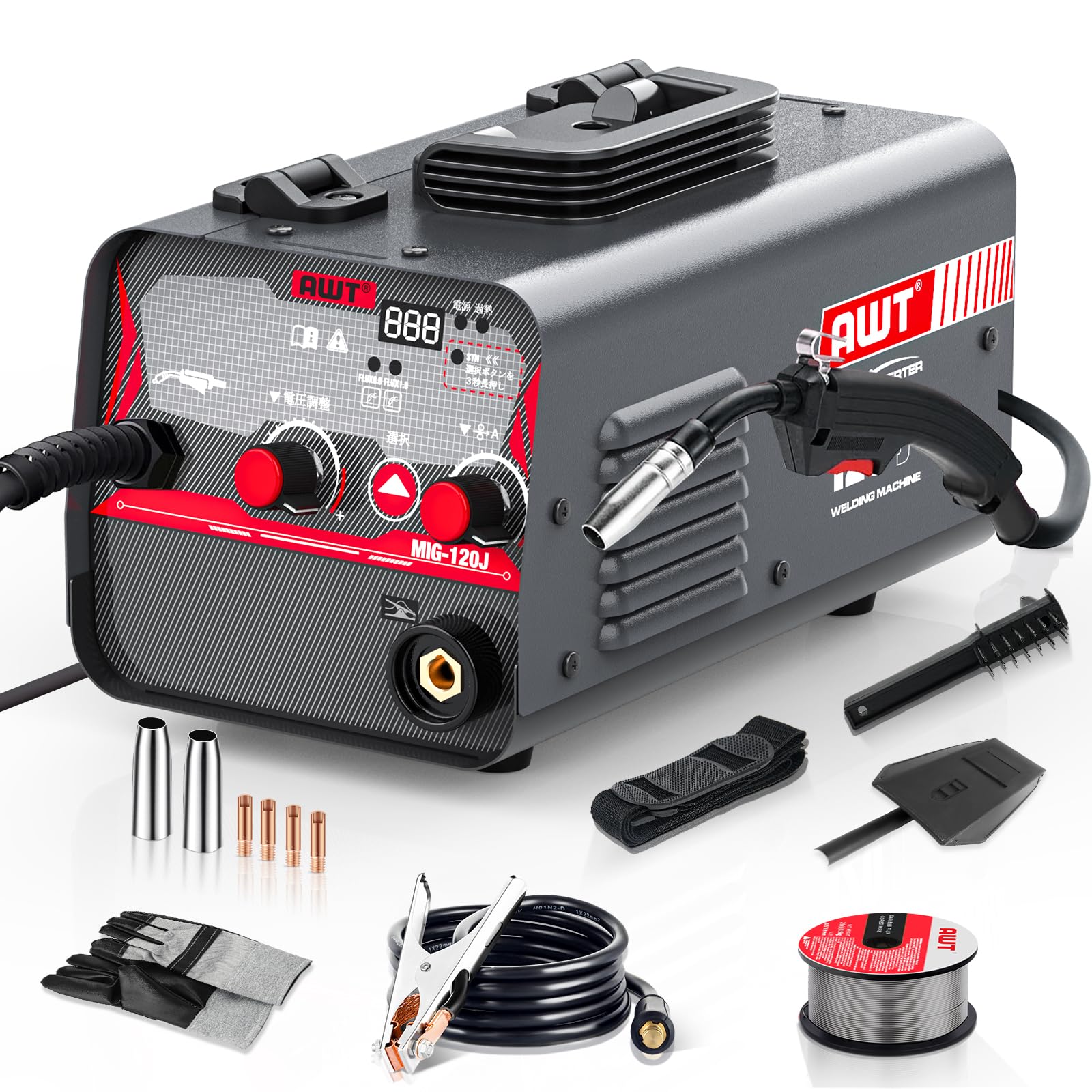 AWT Welding Machine 100V MIG Welding 120A Lightweight and Compact Home Use Instruction Manual Inverter DC Welding Machine Semi-automatic Non-Gas
AWT Welding Machine 100V MIG Welding 120A Lightweight and Compact Home Use Instruction Manual Inverter DC Welding Machine Semi-automatic Non-Gas