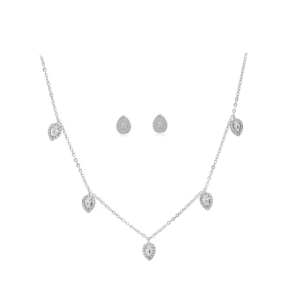 Rakol Classic Water Drop Cubic Zirconia Pendant Choker Jewelry Sets for Women Girls Exquisite Copper Accessories Jewelry Gift
Rakol Classic Water Drop Cubic Zirconia Pendant Choker Jewelry Sets for Women Girls Exquisite Copper Accessories Jewelry Gift