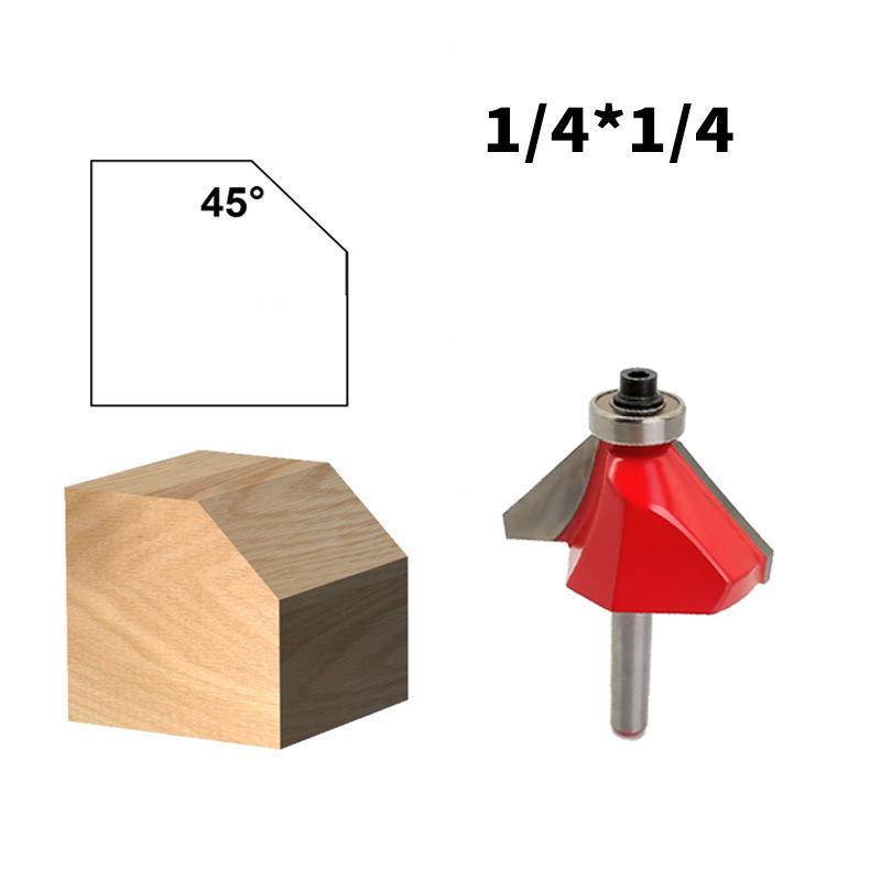 45° Chamfering Cutter 1/4 Shank Woodworking Edge & Engraving Tool
45° Chamfering Cutter 1/4 Shank Woodworking Edge & Engraving Tool