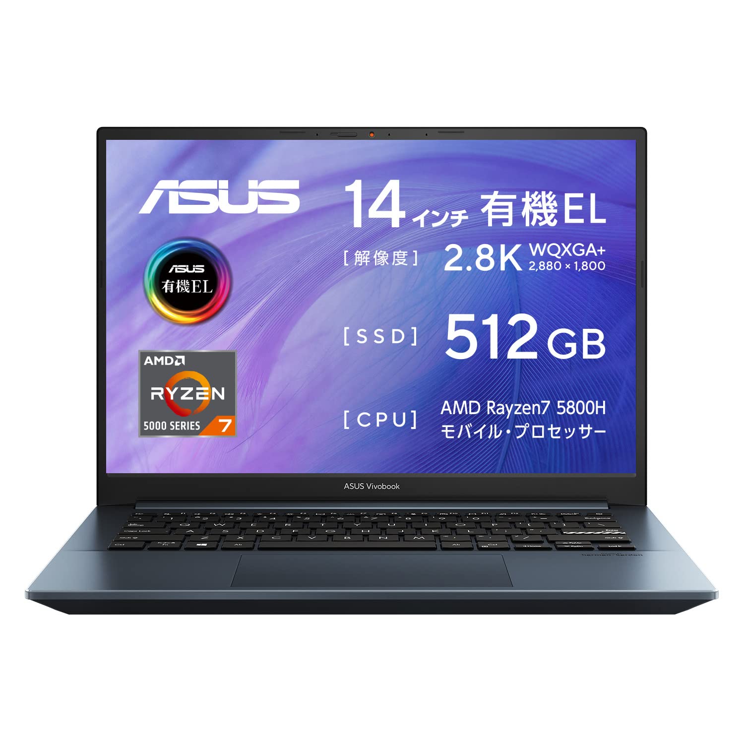 ASUS Vivobook Pro 14 OLED Laptop M3401A Ryzen 7 5800H 8GB 512GB 2880x1800 Windows 11 Home Quiet WPS Office 2 Standard Japanese Retailer (14-inch, синій
ASUS Vivobook Pro 14 OLED Laptop M3401A Ryzen 7 5800H 8GB 512GB 2880x1800 Windows 11 Home Quiet WPS Office 2 Standard Japanese Retailer (14-inch, синій