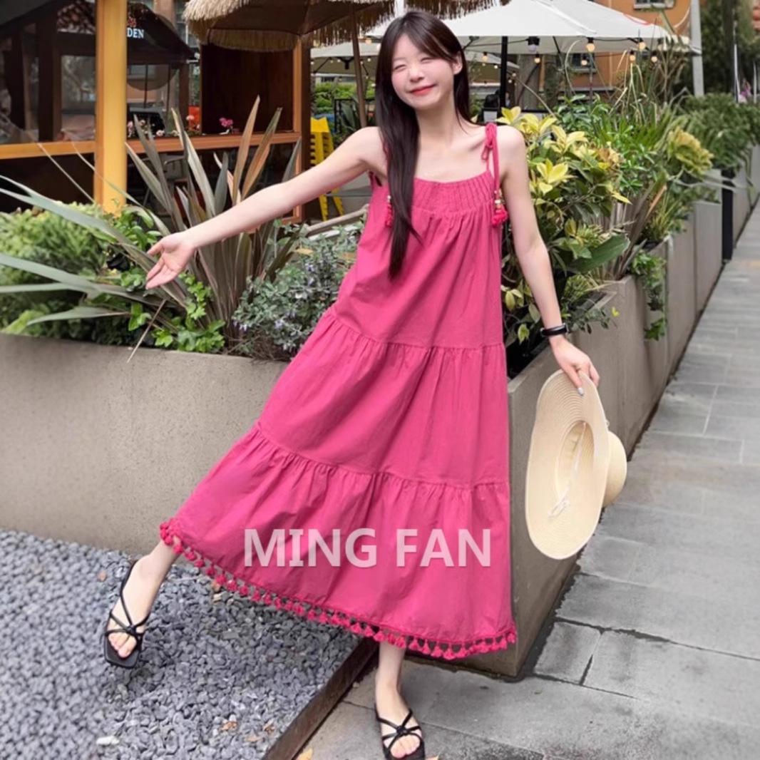 2025 Summer Women s Resort Dragon Fruit Tassel Tie-Up Dress – Elegant Long Swing Skirt Small (Premium)
2025 Summer Women s Resort Dragon Fruit Tassel Tie-Up Dress – Elegant Long Swing Skirt Small (Premium)