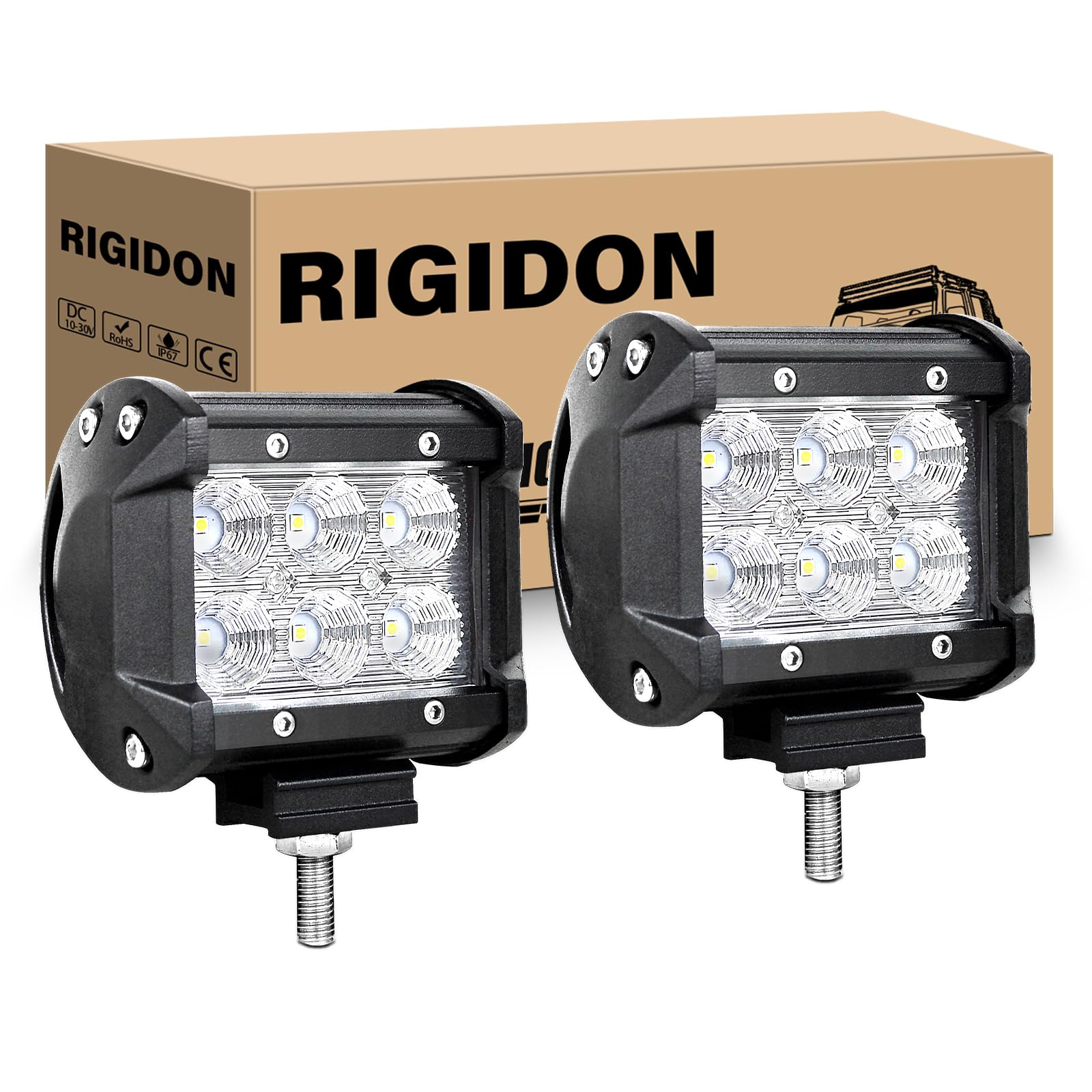 RIGIDON 2pcs LED Light Bar 4 Inch 18W Double Row Flood Waterproof Off-Road Driving Boat Light Bar for ATV SUV Truck Pickup 4x4 Car LED Work Light
RIGIDON 2pcs LED Light Bar 4 Inch 18W Double Row Flood Waterproof Off-Road Driving Boat Light Bar for ATV SUV Truck Pickup 4x4 Car LED Work Light