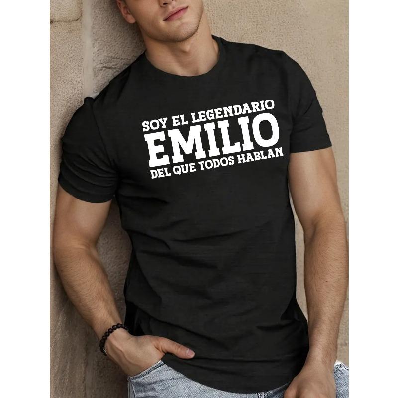 Men S SOY EL LEGENDARIO EMILIO Graphic T-Shirt - Casual Crew Neck, Short Sleeve Summer Top with Spanish Quote, Lightweight for Casual Attire 4XL чорний
Men S SOY EL LEGENDARIO EMILIO Graphic T-Shirt - Casual Crew Neck, Short Sleeve Summer Top with Spanish Quote, Lightweight for Casual Attire 4XL чорний