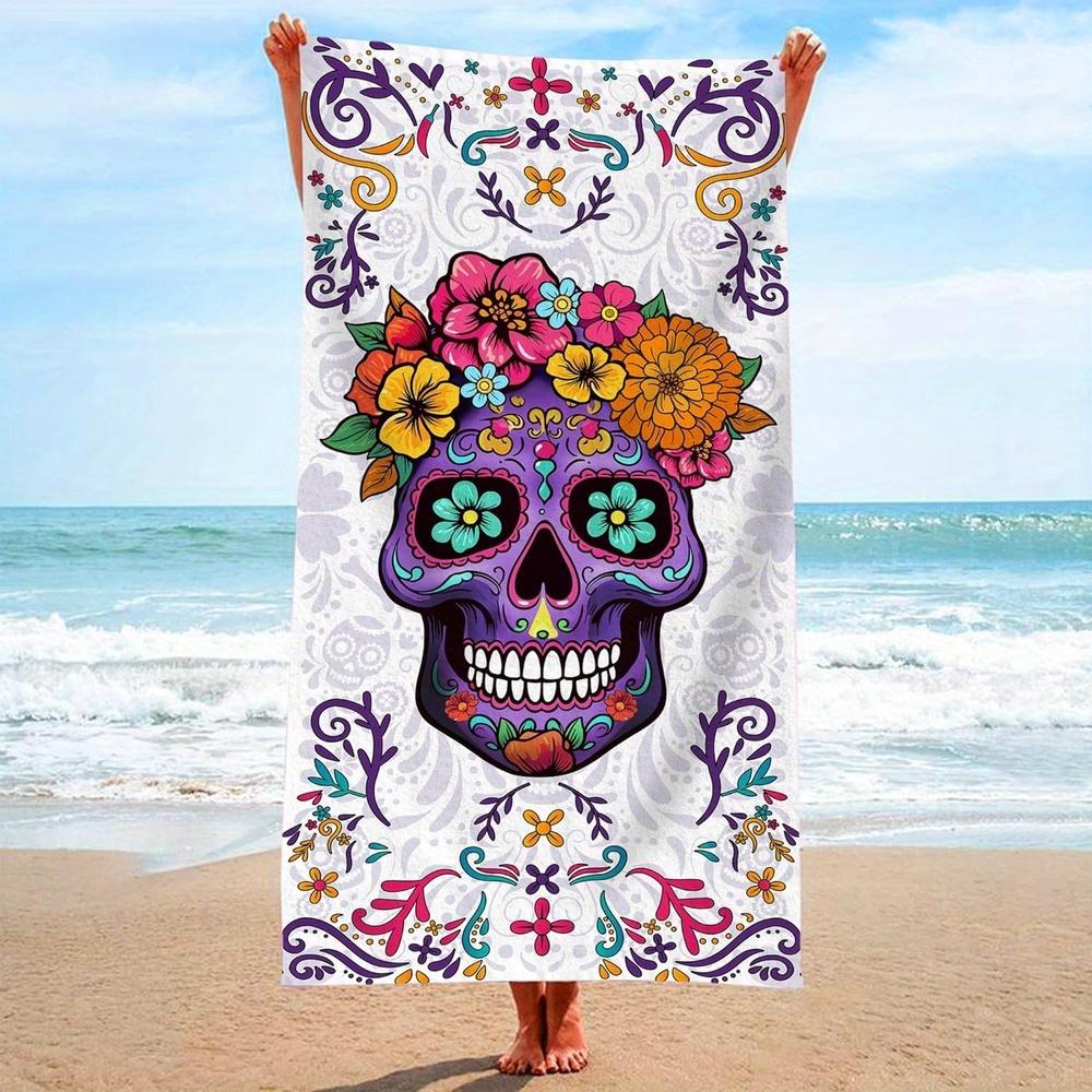 Sugar Skull Bath Towel - Vibrant Floral Design, Soft Absorbent, Perfect for Summer Fun, Adds Artistic Style to Your Beach Days 50x100cm
Sugar Skull Bath Towel - Vibrant Floral Design, Soft Absorbent, Perfect for Summer Fun, Adds Artistic Style to Your Beach Days 50x100cm
