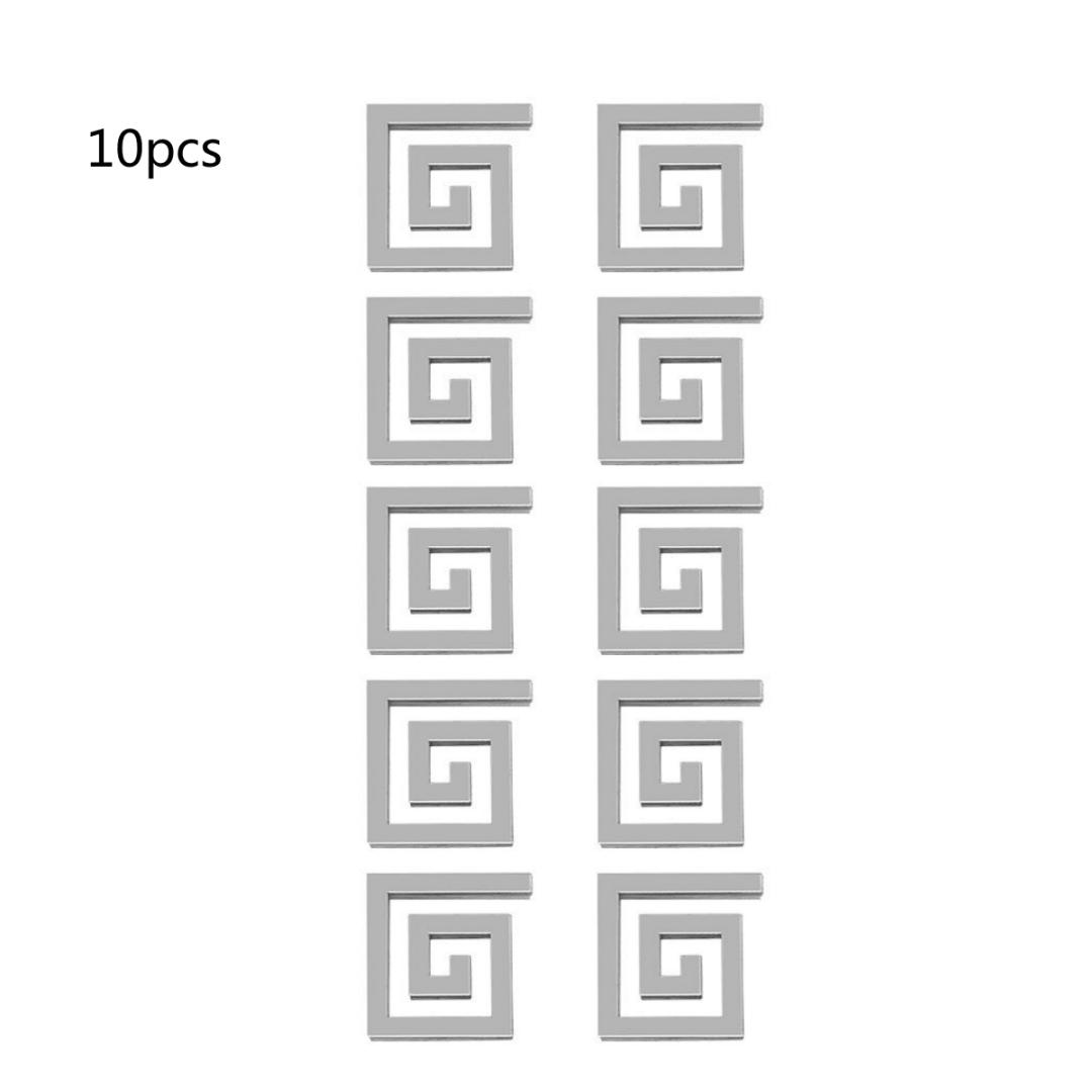 10pcs 10x10cm Set Of Self-Adhesive Mirror Stickers For Home Decor Perfect For Living Room, Bedroom, Cabinet Edges & Windows срібний
10pcs 10x10cm Set Of Self-Adhesive Mirror Stickers For Home Decor Perfect For Living Room, Bedroom, Cabinet Edges & Windows срібний