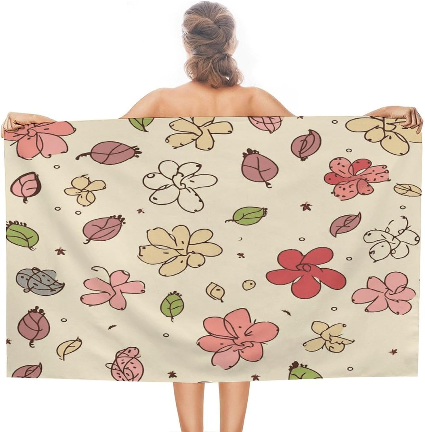 Floral Soft Beach Towel, Extra Large Sand Free Quick Dry Bath Towel, Highly Absorbent Travel Blanket for Pool Swim Camping W40*H60(CM)
Floral Soft Beach Towel, Extra Large Sand Free Quick Dry Bath Towel, Highly Absorbent Travel Blanket for Pool Swim Camping W40*H60(CM)