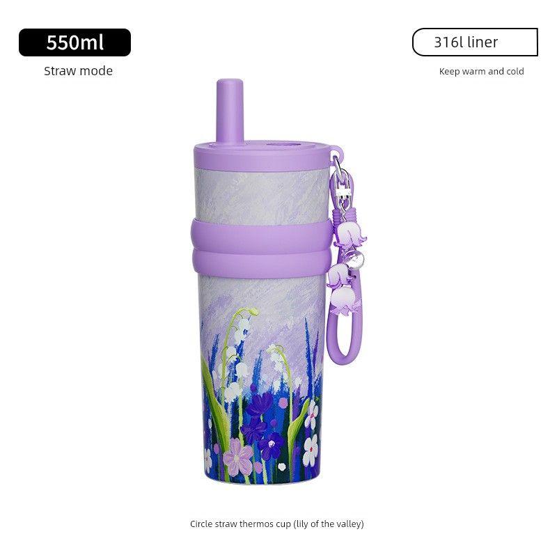 Yanis3 Large-Capacity Thermos Cup, Ice-Cold Cup for Women, Beautiful Birthday Gift, Straw, Cold-Keeping Cup, Water Cup Lily of the Valley 550ml
Yanis3 Large-Capacity Thermos Cup, Ice-Cold Cup for Women, Beautiful Birthday Gift, Straw, Cold-Keeping Cup, Water Cup Lily of the Valley 550ml