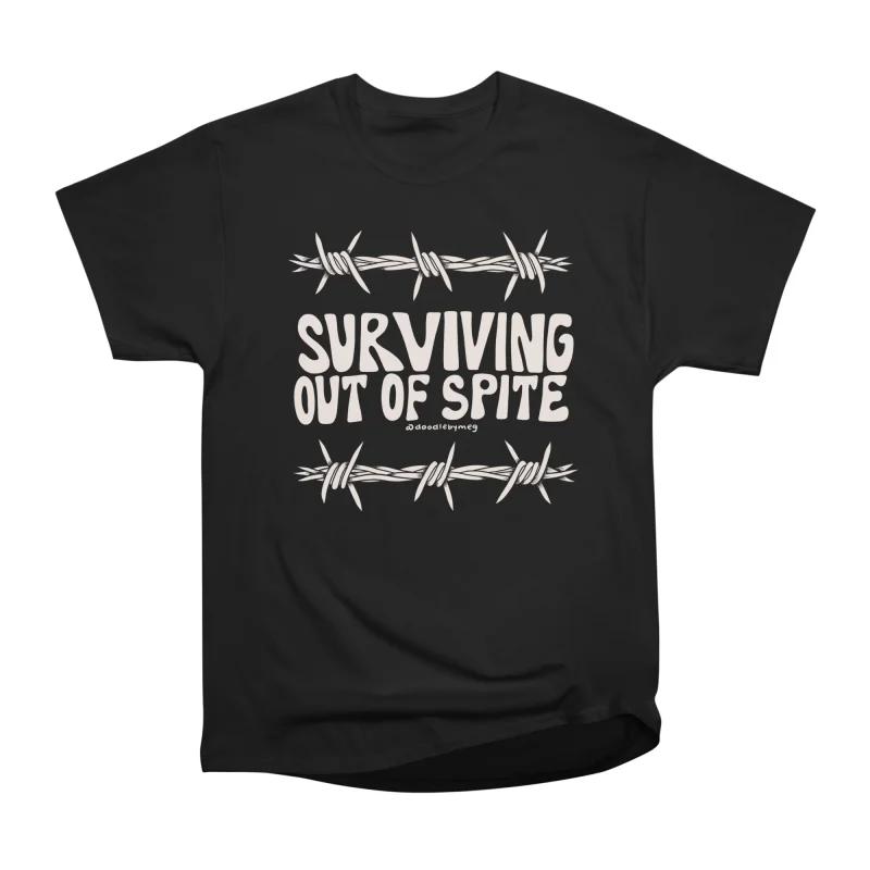 Men Casual Shirts Short Sleeves SURVIVING OUT OF SPITE Black Tees Oversized T-shirts S
Men Casual Shirts Short Sleeves SURVIVING OUT OF SPITE Black Tees Oversized T-shirts S