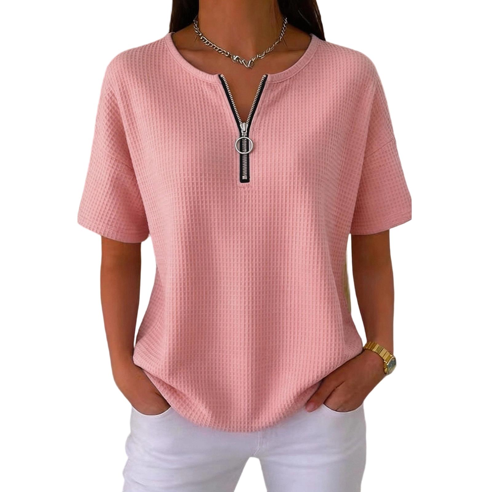 Women s Fashionable Casual Short-sleeved Pullover Top S рожевий
Women s Fashionable Casual Short-sleeved Pullover Top S рожевий
