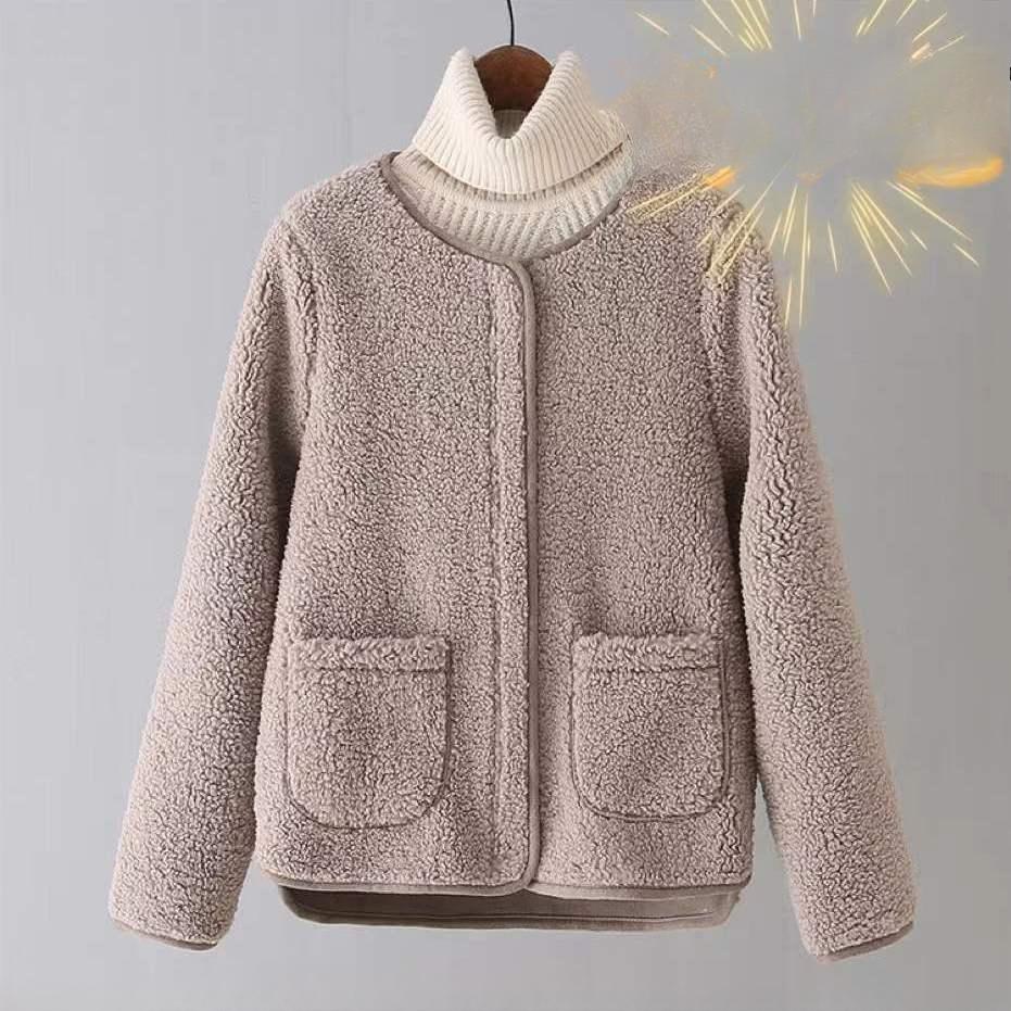 Свободный топ из меха и кожи в корейском стиле, цельный, из овечьей шерсти, флисовый, короткий, утолщенный, женская куртка для весны, осени, зимы 5XL светло-коричневого
Свободный топ из меха и кожи в корейском стиле, цельный, из овечьей шерсти, флисовый, короткий, утолщенный, женская куртка для весны, осени, зимы 5XL светло-коричневого