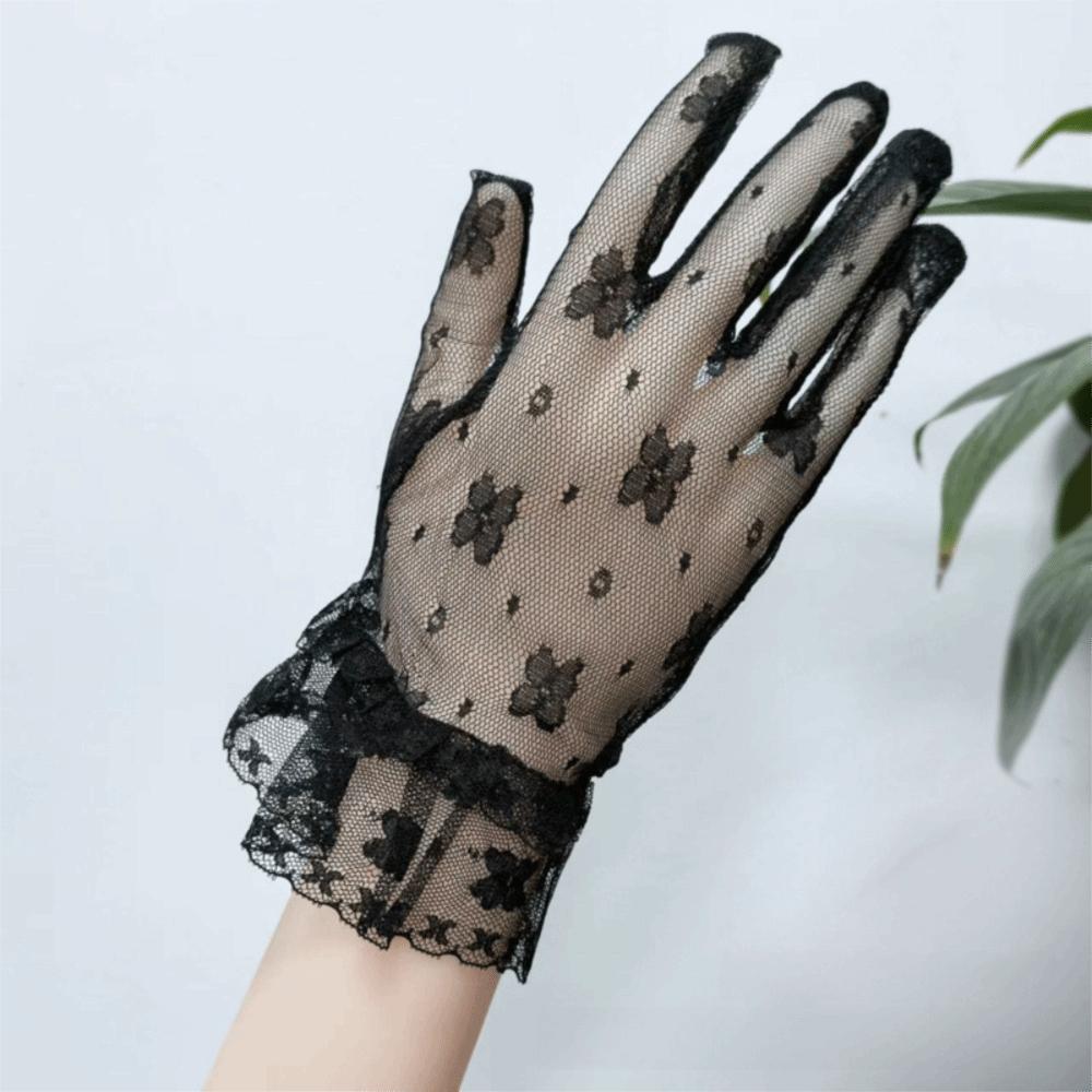 High Quality Retro Women Lace Wrist Gloves Floral Elegant Bridal Gloves Thin Transparent Gloves Music Festival чёрный
High Quality Retro Women Lace Wrist Gloves Floral Elegant Bridal Gloves Thin Transparent Gloves Music Festival чёрный