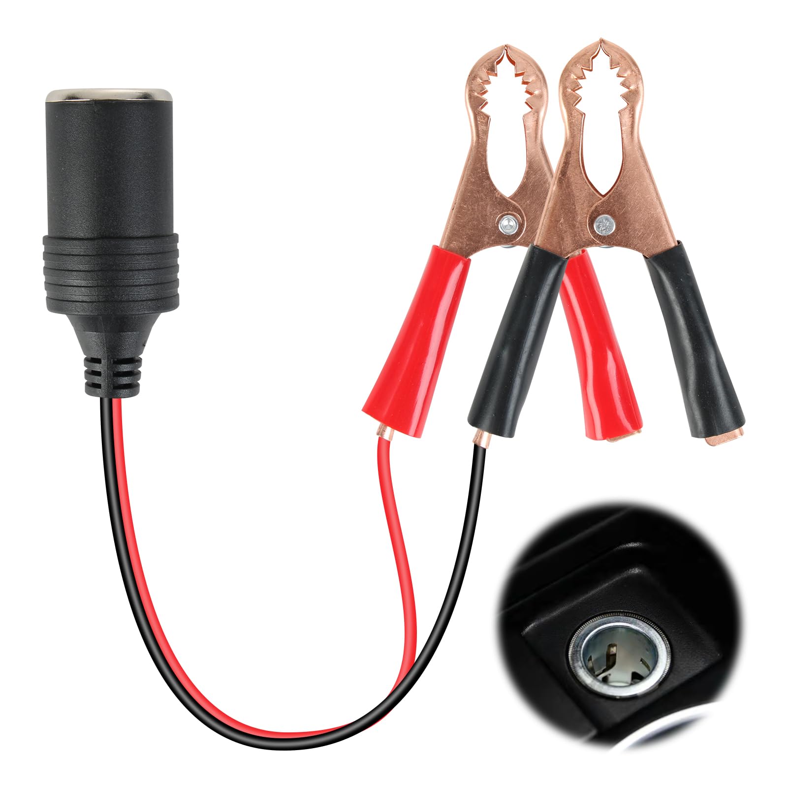 Car Battery Alligator Clip 35cm Car Cigarette Lighter Alligator Clip Extension Cable Clip-on 12/24V Extension Cord with Fuse Holder
Car Battery Alligator Clip 35cm Car Cigarette Lighter Alligator Clip Extension Cable Clip-on 12/24V Extension Cord with Fuse Holder
