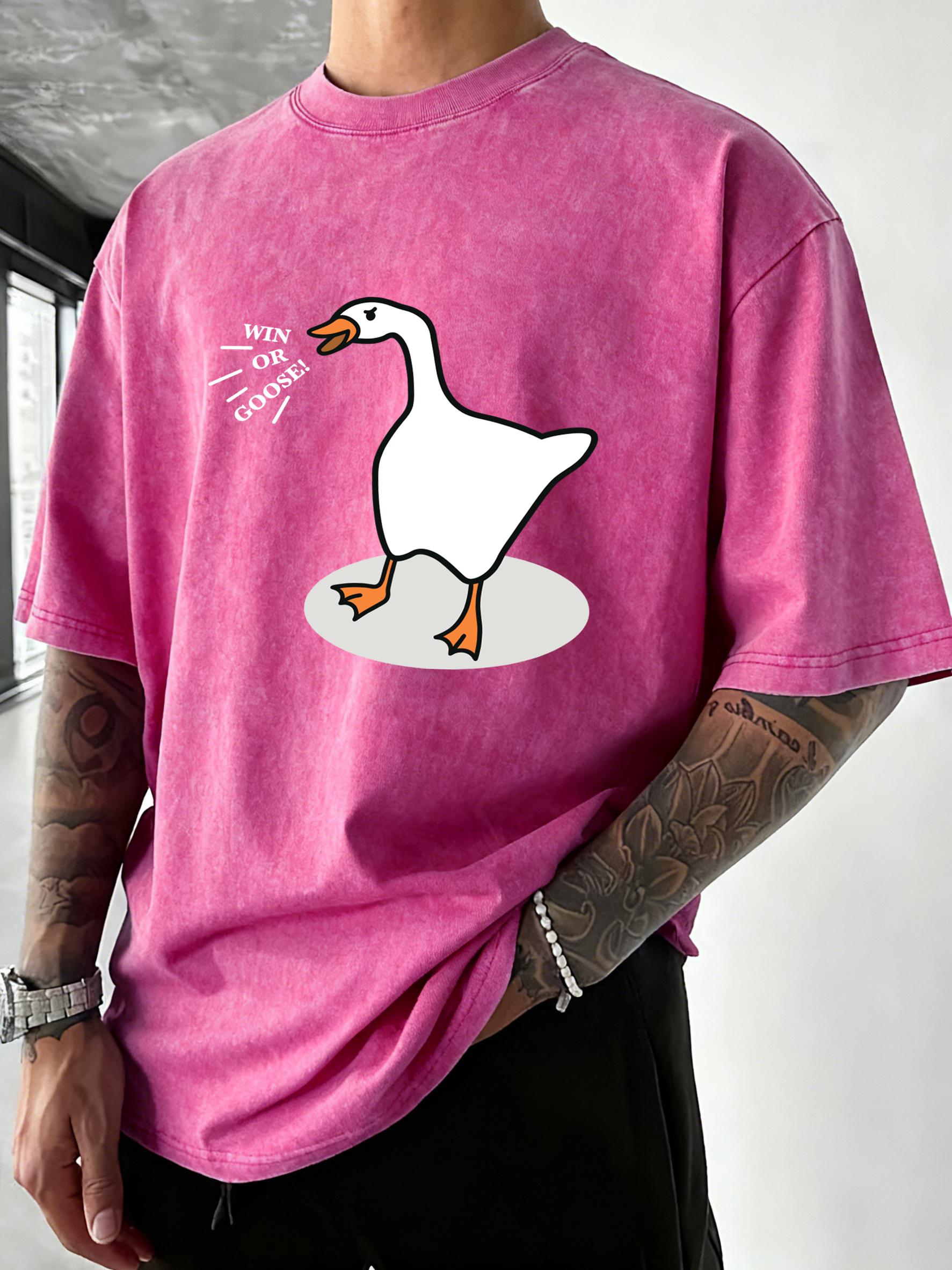 Win Or Goose Printing Man Washed TShirts Cotton Soft T Shirt Vacation Beach Style Short Sleeve Crewneck Loose Streetwear S
Win Or Goose Printing Man Washed TShirts Cotton Soft T Shirt Vacation Beach Style Short Sleeve Crewneck Loose Streetwear S