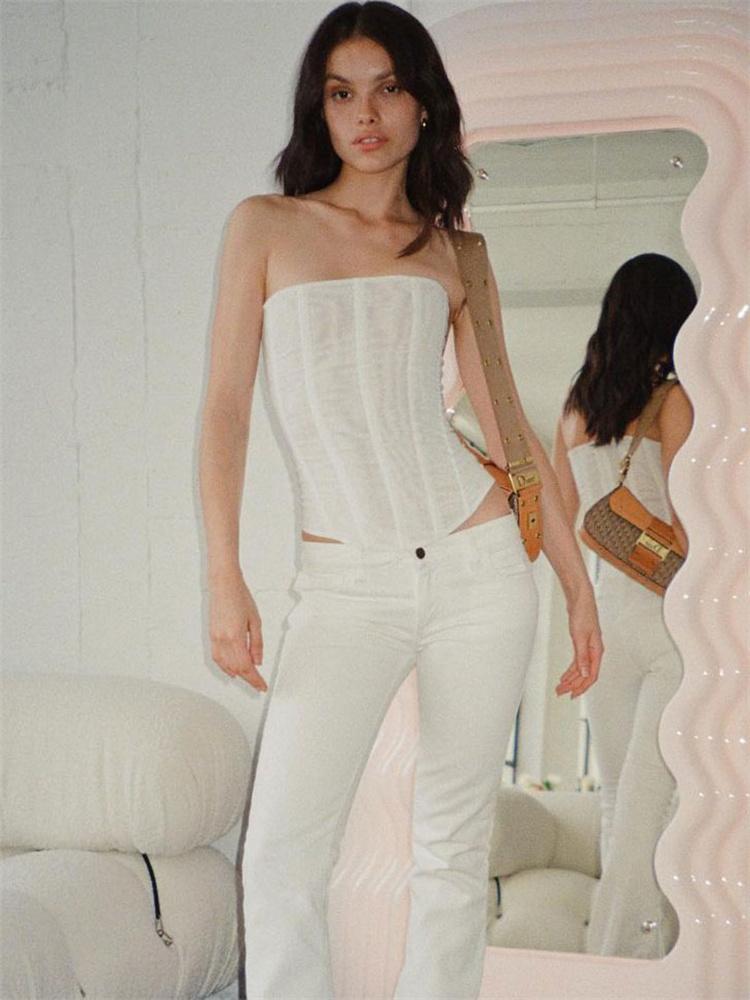 2026 Summer Corset Tops Women Sexy Strapless Mesh Backless Tunics Vest Female Elegant Luxury Solid Slim Streetwear Inner Sexy Y2k Tank Top XL білий
2026 Summer Corset Tops Women Sexy Strapless Mesh Backless Tunics Vest Female Elegant Luxury Solid Slim Streetwear Inner Sexy Y2k Tank Top XL білий